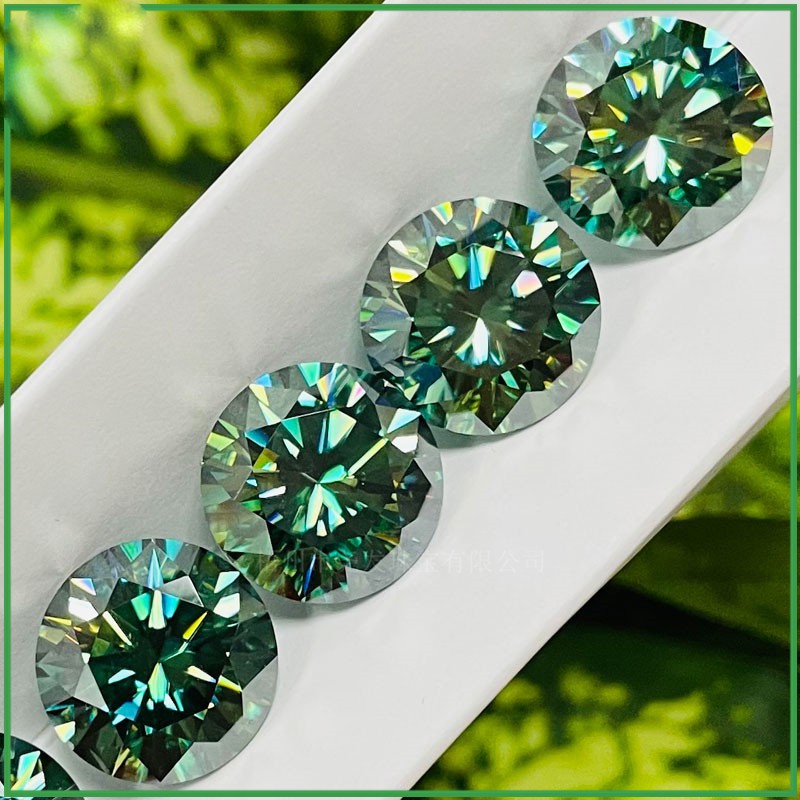 Phụ Kiện Kim Cương Màu Vàng / Xanh Lá VVS1 Moissanite