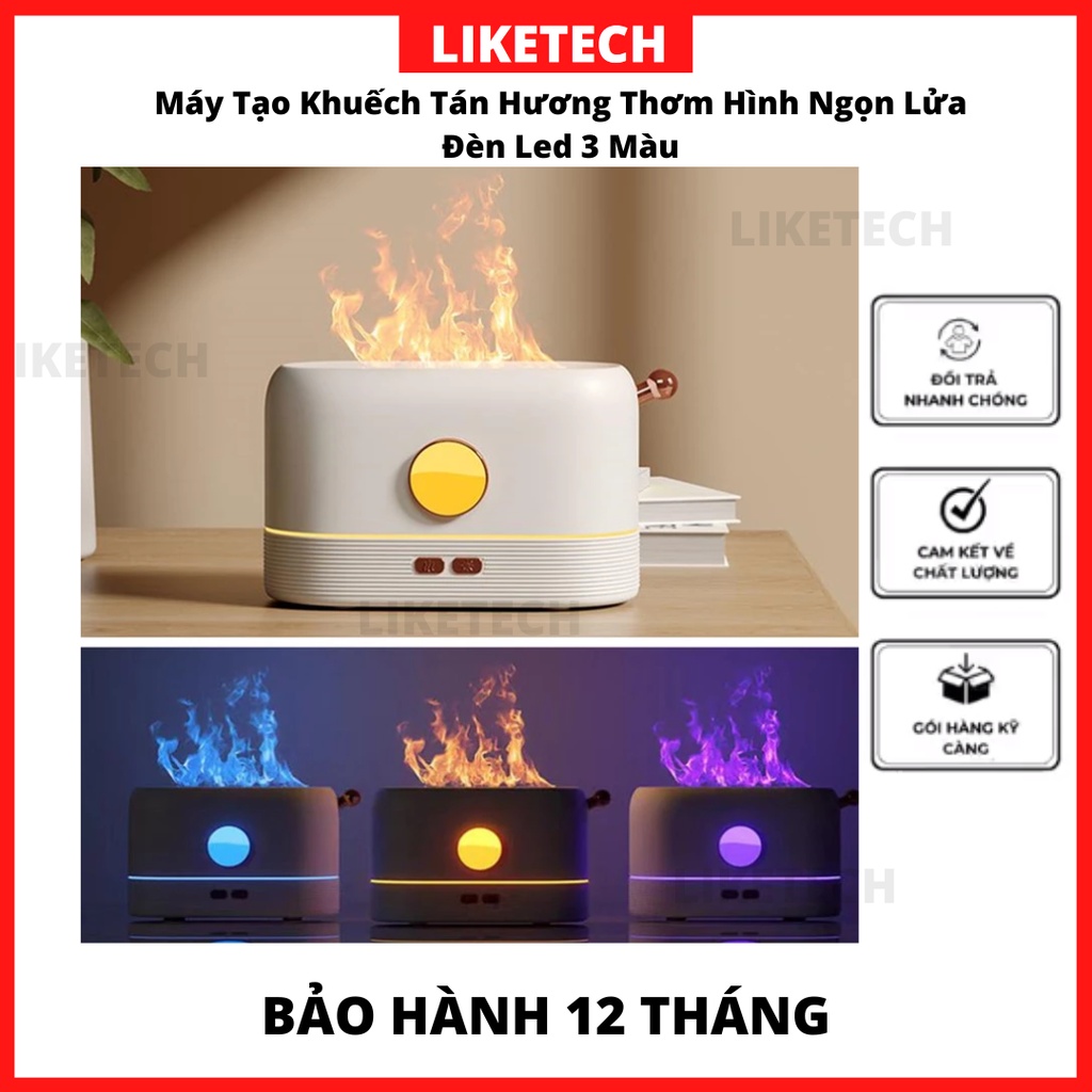 Máy phun sương tạo độ ẩm không khí khuếch tán hương thơm trên ô tô và trong phòng ngủ mini có đèn LED màu cầu vồng H2O