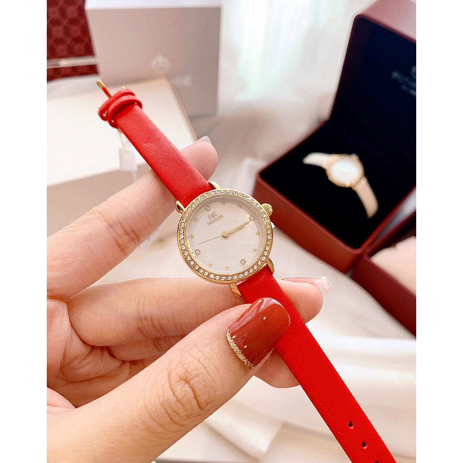 Đồng hồ nữ dây da Mike 8401L chính hãng, mặt tròn, chống nước bảo hành 12 tháng