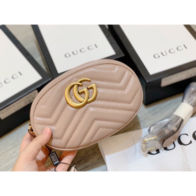 Túi GUCCI BELT BAG SUPER VIP‼️ fullbox , túi vải , card màu hồng nude đeo hông bao tử