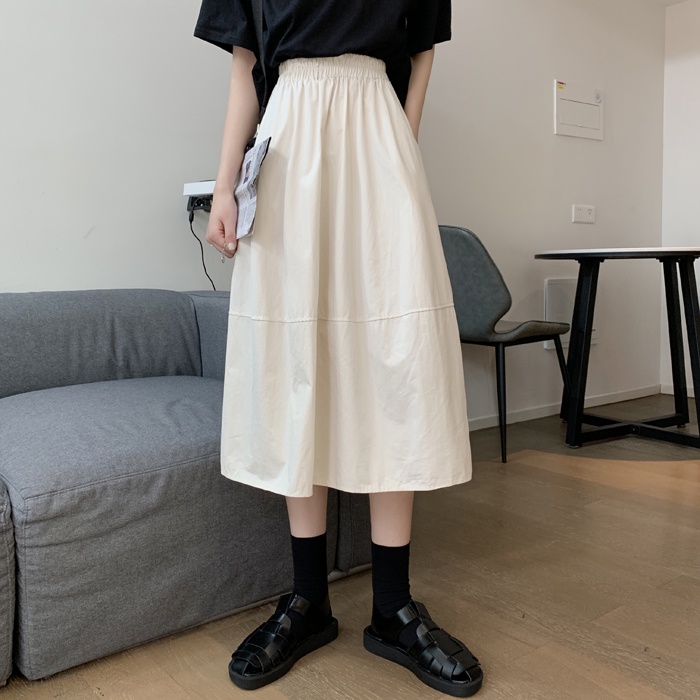 Chân Váy Chữ A Dài Vừa Eo Cao Đơn Giản Phong Cách Hàn Quốc Thời Trang Mùa Hè Mới Cho Nữ