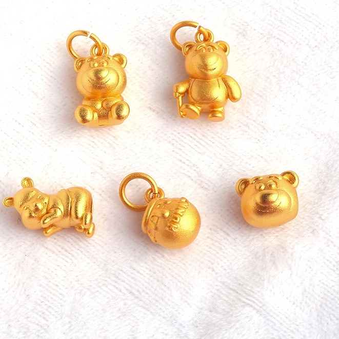 [Hàng Có Sẵn Giao Hàng Ngay Lập Tức] Dây Vòng Tay Dây Bện Mặt Hình Winnie the Pooh Mật Ong Xuyên Thấu Không Gây Dị Ứng Thủ Công Chống Oxy Hóa Màu Vàng Cát Vàng Cao Không Dị Ứng