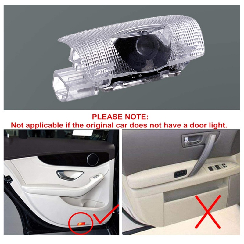 4 đèn LED chiếu logo 3D gắn cửa xe hơi Toyota