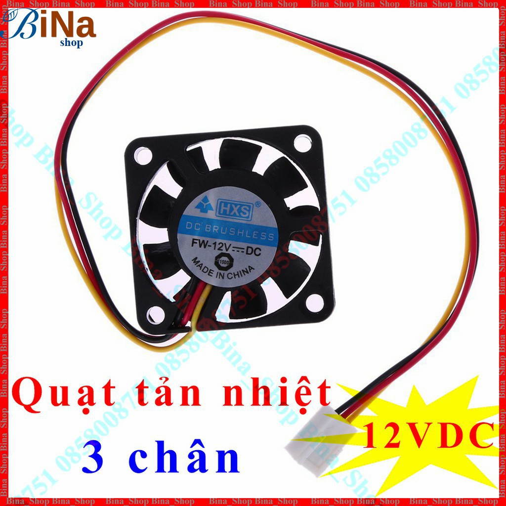 Quạt tản nhiệt 5V/12V 4x4x1cm 9 cánh