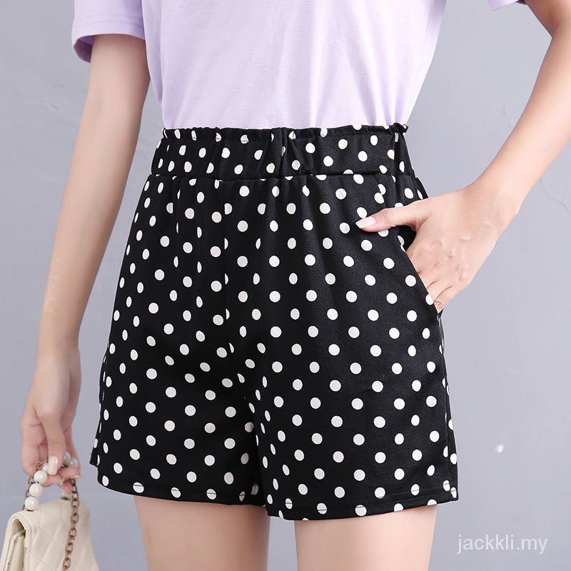 Quần Short Ngủ Lưng Cao Dáng Rộng Họa Tiết Chấm Bi Thời Trang Mùa Hè Cho Nữ 2021 | BigBuy360 - bigbuy360.vn
