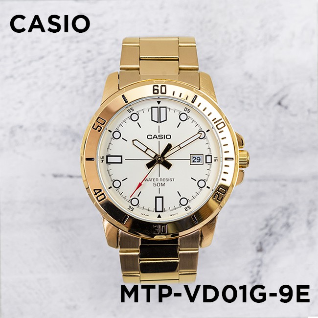 Đồng hồ nam dây kim loại Casio Standard chính hãng Anh Khuê MTP-VD01G-9EVUDF (45mm)