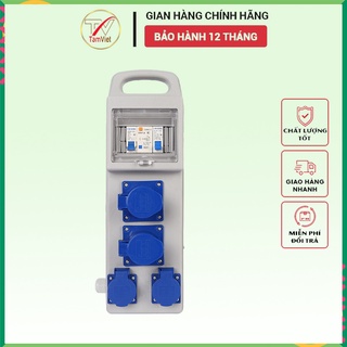 Hộp nguồn thi công công nghiệp 2 ổ cắm công nghiệp 1 pha, 2 ổ cắm đa năng