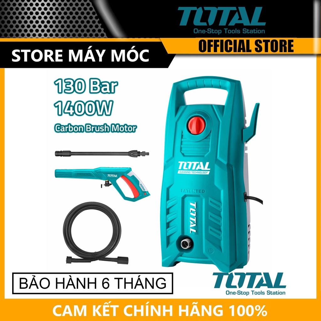 MÁY RỬA XE ÁP LỰC CAO 1400W (130BAR(1900PSI) ) TOTAL - (TGT11316)- HÀNG CHÍNH HÃNG