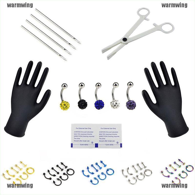 Bộ dụng cụ xỏ khuyên cơ thể 16G và 14G chuyên dụng