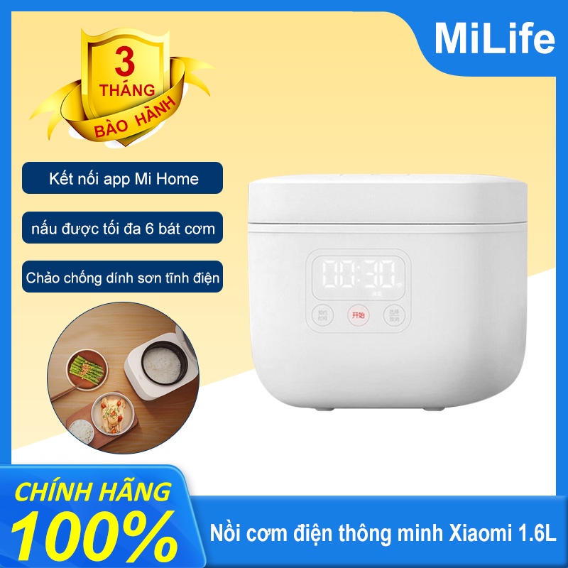 [Mã ELHAMS5 giảm 6% đơn 300K] Nồi cơm điện thông minh Xiaomi 1.6L /nấu được khoảng 6 bát cơm