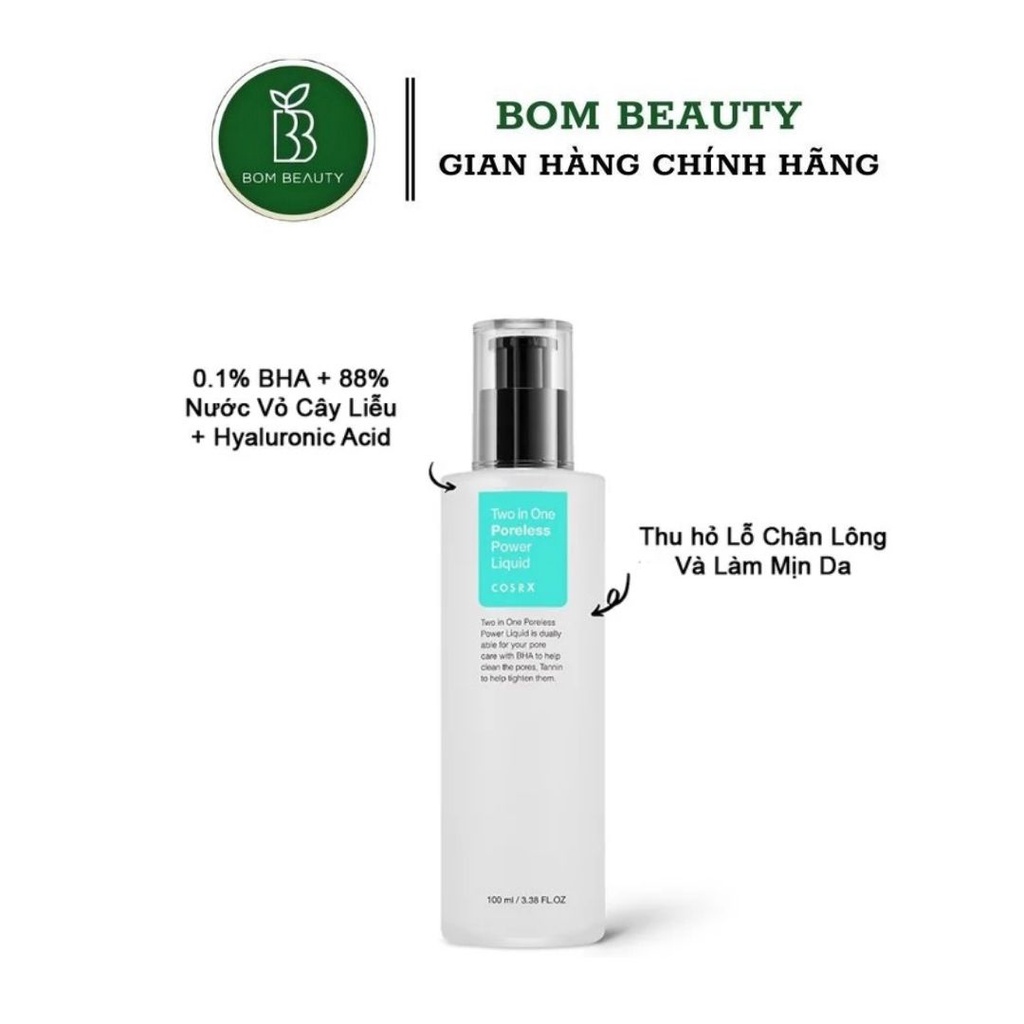 Tinh Chất Cosrx Two in One Poreless Power Liquid Se Lỗ Chân Lông 100ml