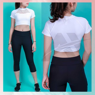 Bộ Tập Cao Cấp Quần Lửng Áo Crop Tập Yoga Gym Zumba Lagomsport