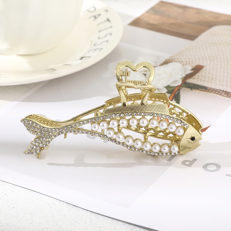 Kẹp Tóc Đuôi Ngựa Dài 11cm Đính Đá Và Ngọc Trai Thời Trang Cho Nữ