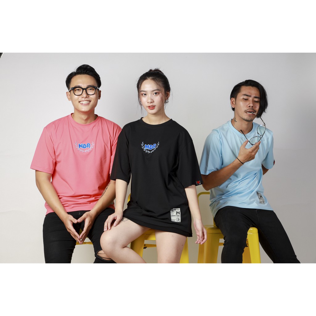 Áo thun Form Rộng Tay Lỡ Unisex Thêu Logo MDR Cao Cấp Local Brand M Studio