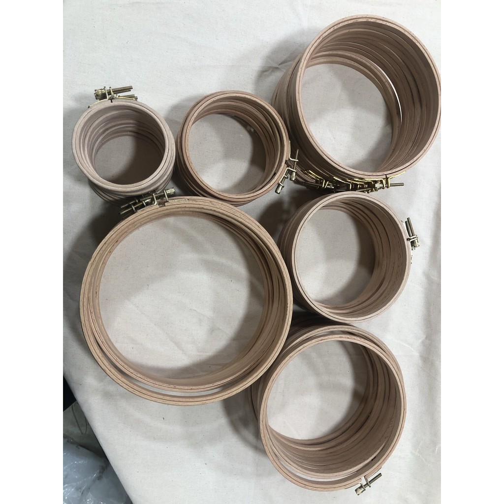 Combo đủ 6 size khung thêu gỗ sồi