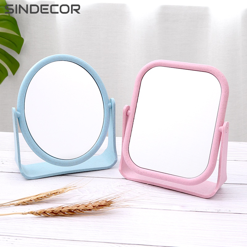 Gương trang điểm để bàn - Gương soi xoay 360 độ Hàn Quốc - Sindecor - SI01