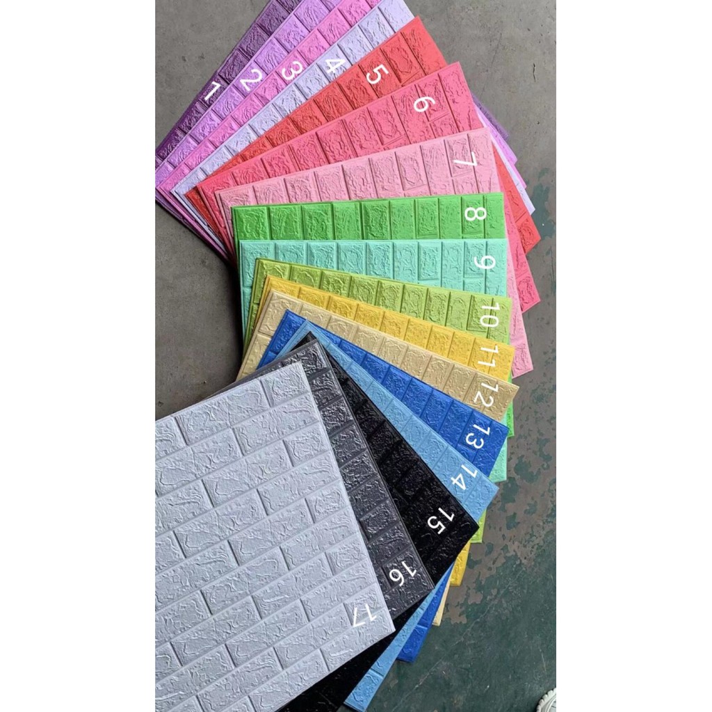 [FREESHIP]Xốp dán tường giả gạch 3d kt 70x70cm , có sẵn keo siêu dính | BigBuy360 - bigbuy360.vn