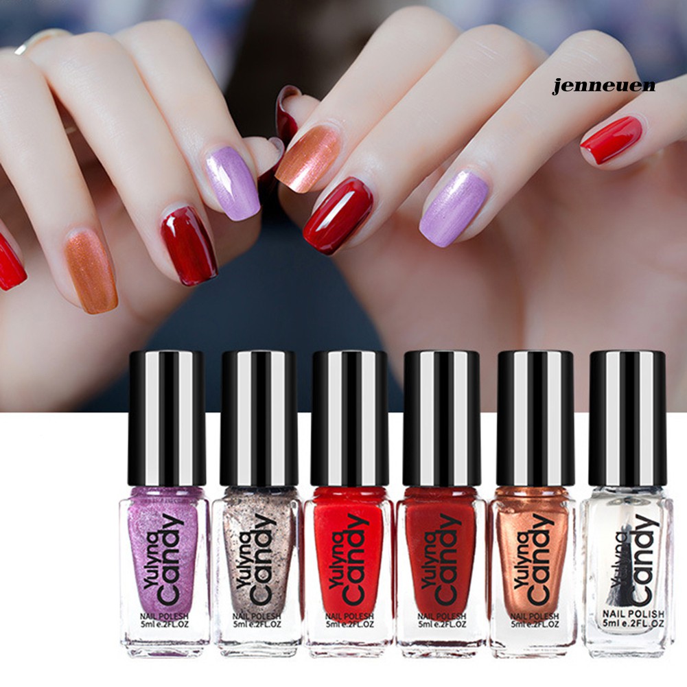 Bộ 6 Lọ Sơn Móng Tay Mau Khô Bền Màu Tiện Dụng