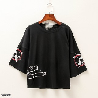 Áo phông ngắn tay họa tiết Nhật Bản - Hồ Ly