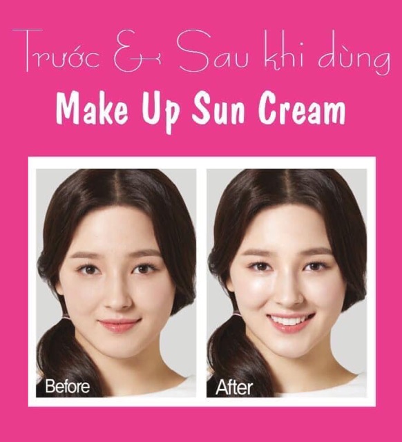 KEM CHỐNG NẮNG TRANG ĐIỂM MAKE UP SUN CREAM HOLIKA HOLIKA SPF50+/PA+++ HÀN QUỐC 60ml