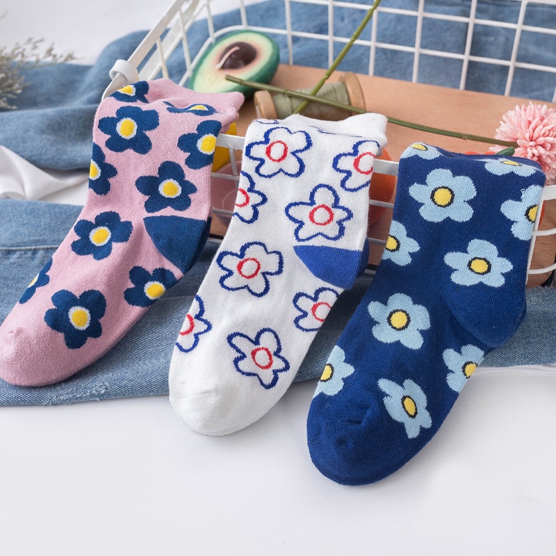 Vớ lửng WAFNHA D215 họa tiết hoa phong cách Hyuna cho nữ