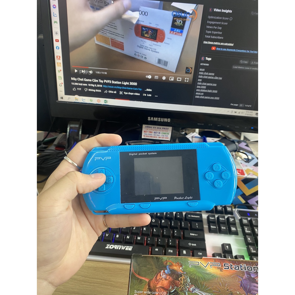 Máy chơi game 4 nút station light pvp 3000 cổ điển thế hệ 7x,8x với những loại game tuổi thơ cực hấp dẫn