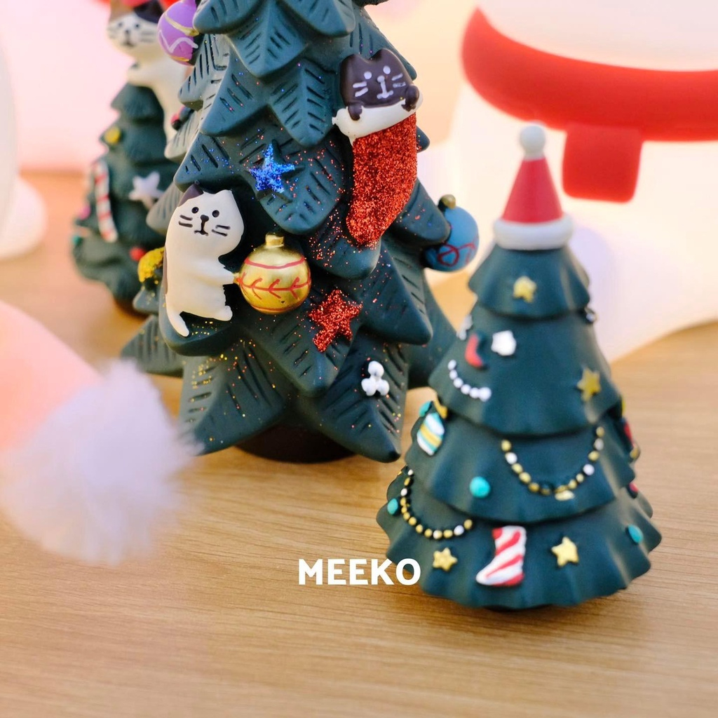 Mô cây thông Noel giáng sinh decor bằng thạch cao đặc  MEEKO