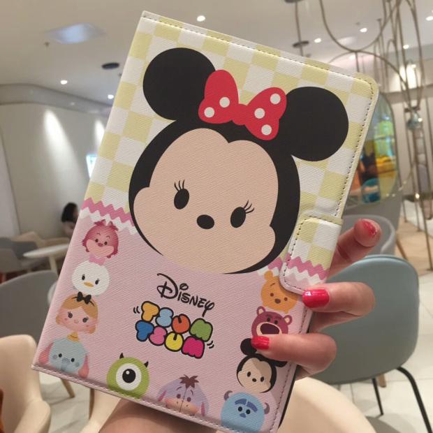 Bao da máy tính bảng hình chuột Mickey/Minnie + miếng dán bảo vệ màn hình cho 10.2 10.5 2019 case ipad 5/6 9.7 inch Air 2/mini 1 2 3 4 5