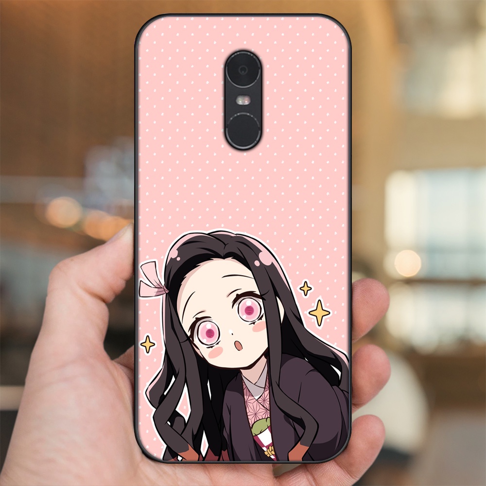 Ốp lưng Xiaomi Redmi Note 4, Note 4x viền đen in hình Nezuko Kimetsu no Yaiba