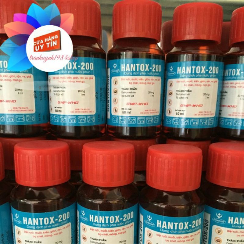 Hantox-200 { Hàng chính hãng} lọ 50ml chuyên gia diệt tận gốc ruồi, muỗi, ve Chó, bọ chét Chó mèo, mạt gà