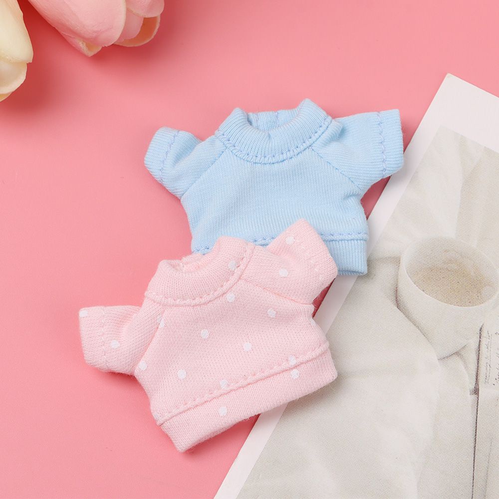 Áo tay ngắn màu trơn ngọt ngào thời trang cho búp bê tỷ lệ 1/12