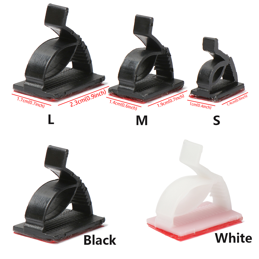 Bộ 50 kẹp nhựa giữ dây cáp chất lượng cao nhiều màu sắc