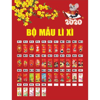 [GIÁ SỐC] 100 BAO LÌ XÌ TẾT 2020 MẪU NGẪU NHIÊN VÀ TẶNG TÚI NILON