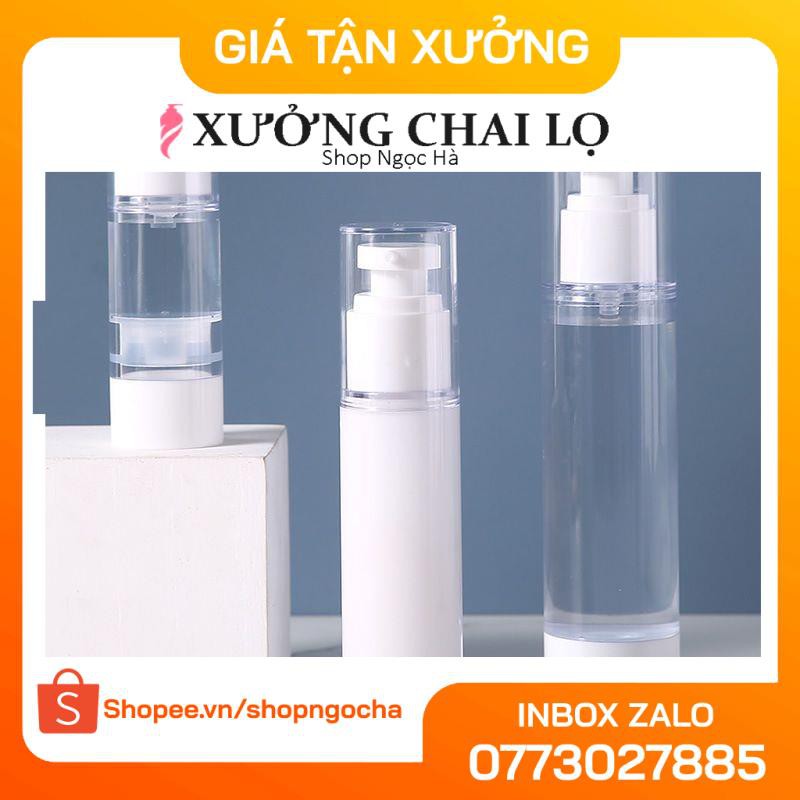 Chai nhựa xịt giọt hút chân không 15ml/30ml/50ml/100ml chiết mỹ phẩm