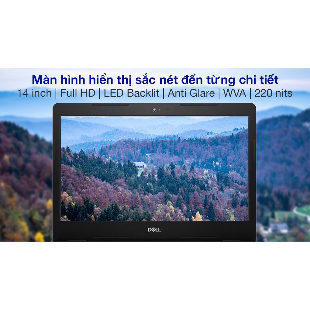 Máy tính xách tay Laptop Dell Vostro 3405 AMD R5 - 3500U|V4R53500U001W-Black|4G|256G SSD|14" FHD|Win10|Black | WebRaoVat - webraovat.net.vn