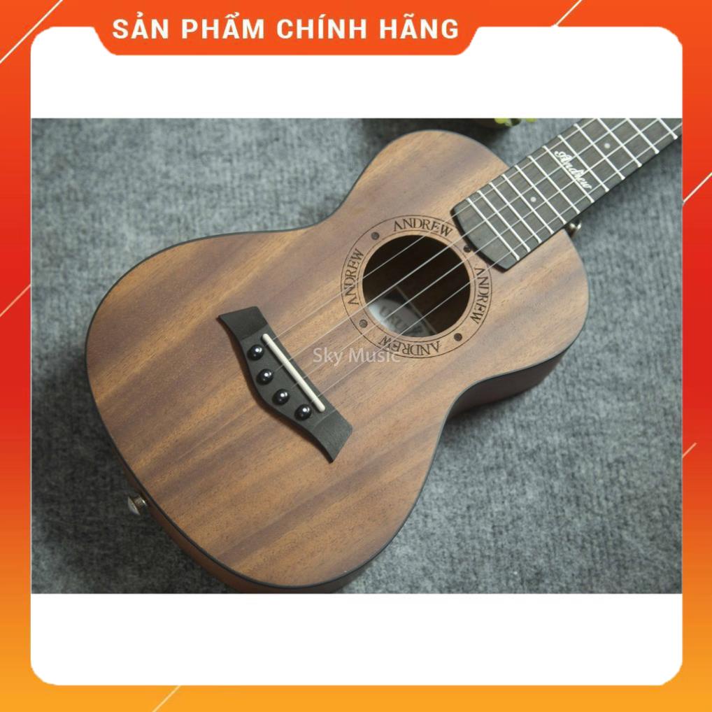 [HÀNG LOẠI 1] Đàn Ukulele Concert 23inch Andrew Màu Gỗ Cổ Điển Siêu Xịn (Tặng Kèm Full Phụ Kiện)