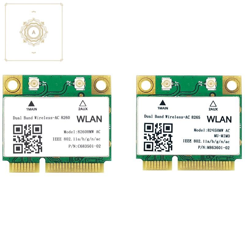 Card Mạng Wifi Cho Intel 8260 Hmw 8260 Intel 8260 8260 Ac 8265 Ac Mini Pcie Wifi