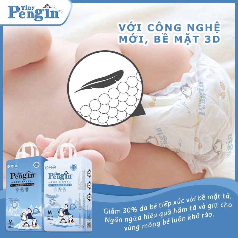 Tã Bỉm Dán Và Quần Cao Cấp Tiny Pengin Đủ Size S50/M50/L50/XL50/XXL50/XXXL50/4XL50/5XL50 - Tiny Sun