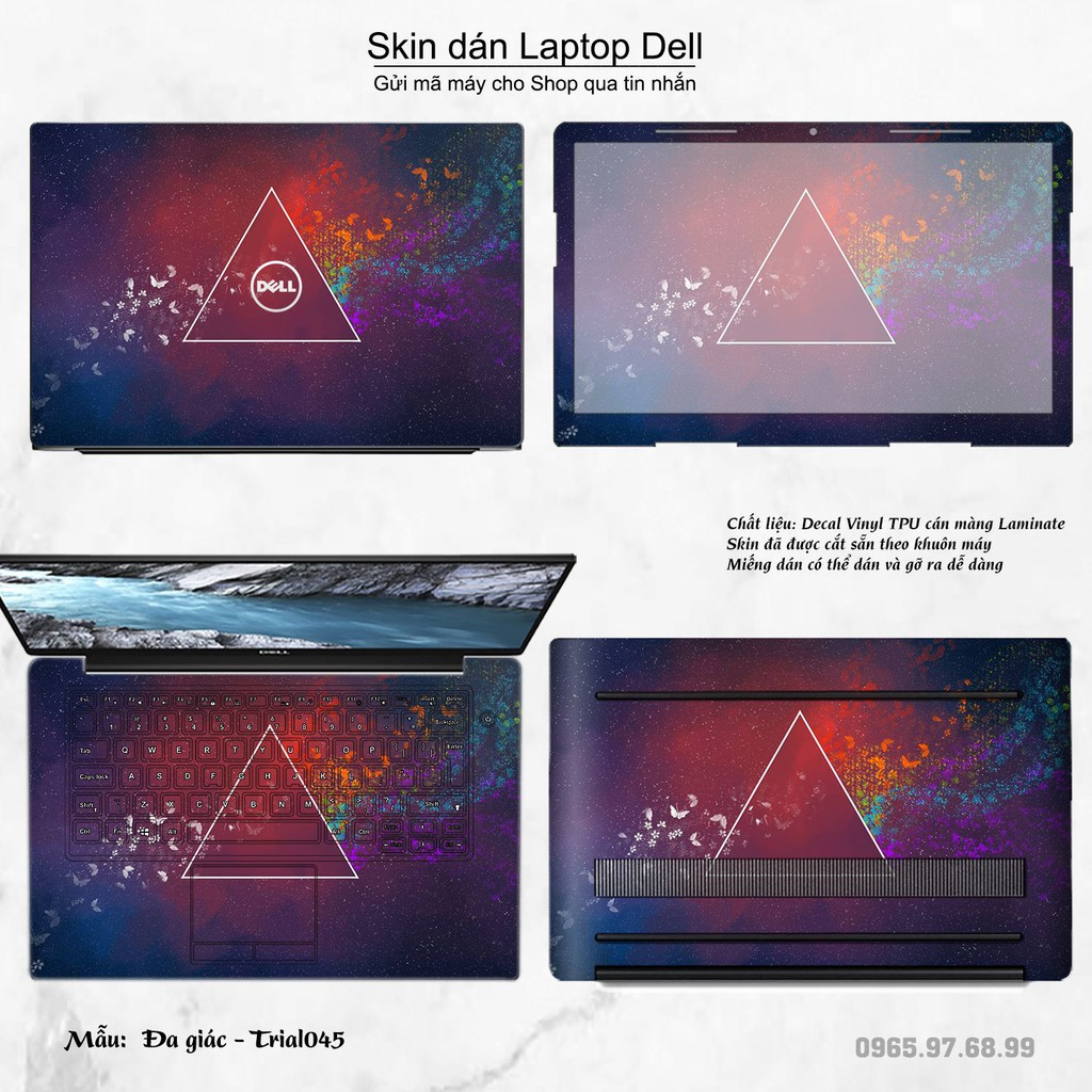 Skin dán Laptop Dell in hình Đa giác _nhiều mẫu 8 (inbox mã máy cho Shop)