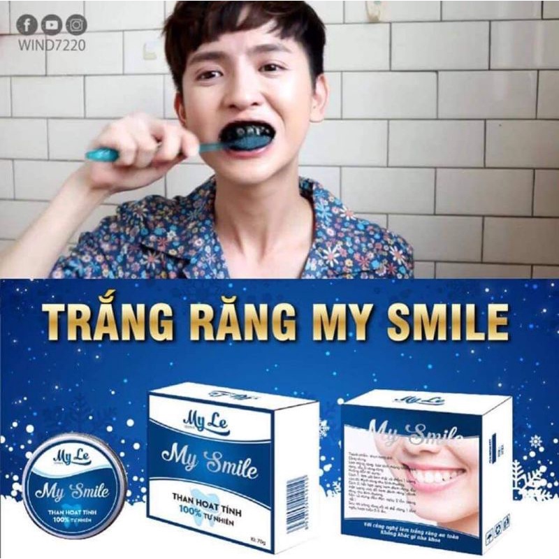 BỘT THAN TRE TRẮNG RĂNG THAN HOẠT TÍNH TRẮNG RĂNG MY SMILE