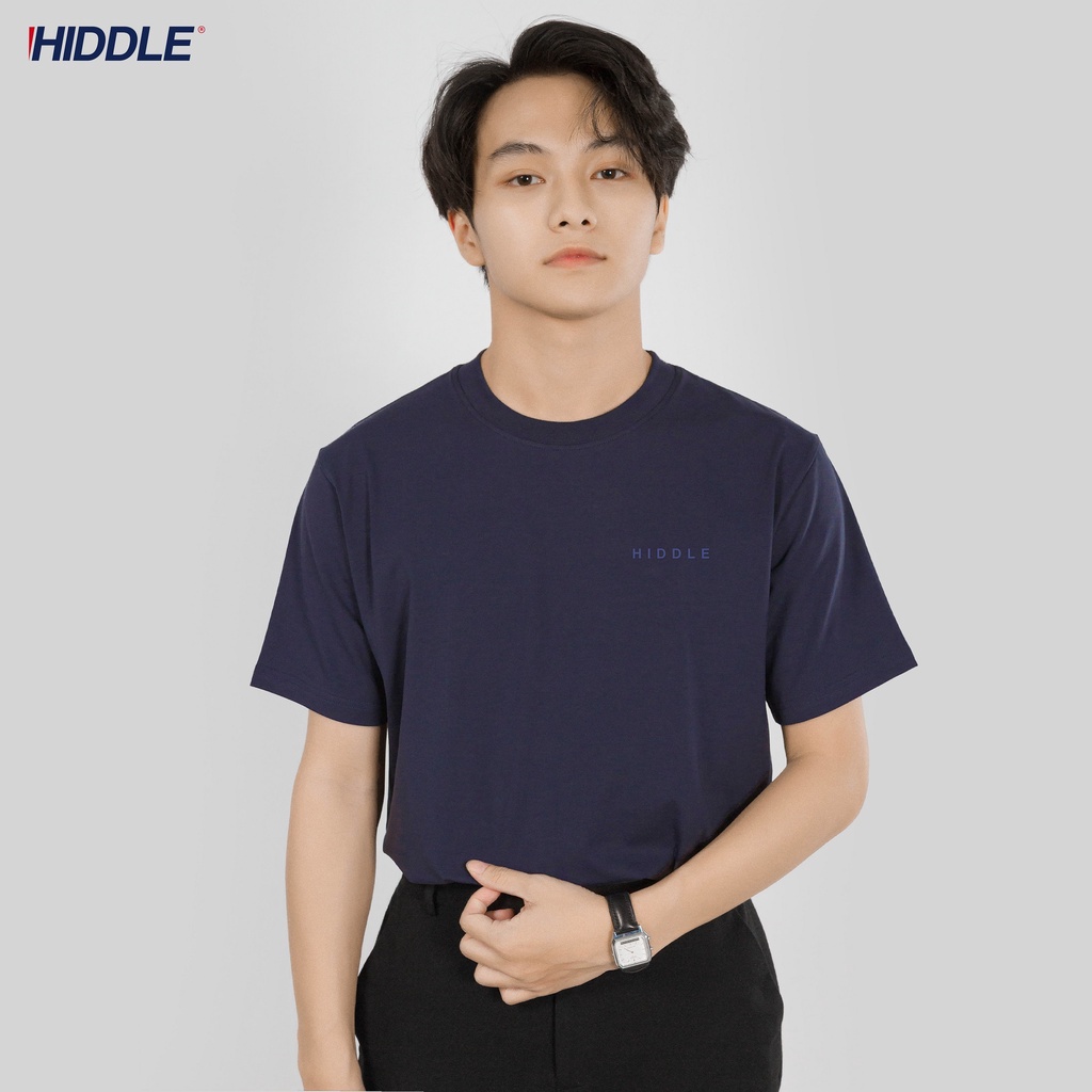 Áo thun nam cổ tròn tay ngắn HI Basic Fit, áo phông nam không cổ nhiều màu logo in su HIDDLE | BigBuy360 - bigbuy360.vn