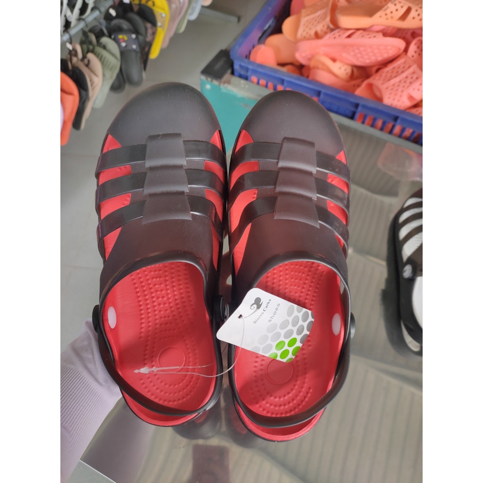 Sandal nhựa dẻo bít mũi đi mưa cho nữ Bioren Catha chống trơn siêu nhẹ siêu bền