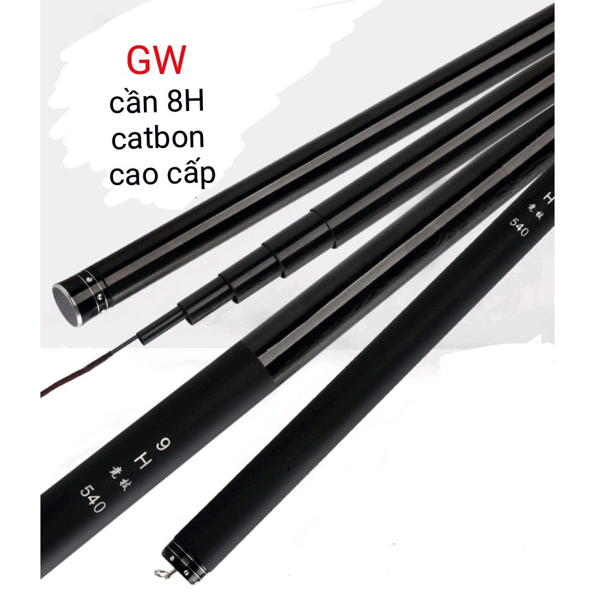 cần câu tay gw 8H catbon 100% đối trọng cao cấp