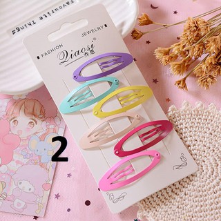 Set 6 Kẹp Tóc Sắc Màu Dễ Thương