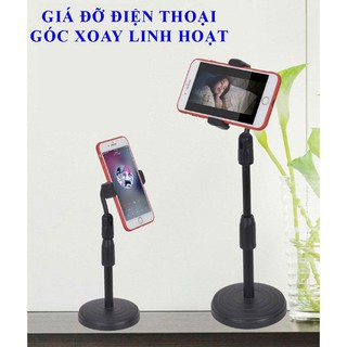 Giá Đỡ Điện Thoại Để Bàn Kẹp Điện Thoại Livestream Xem Video Xoay 360 Độ