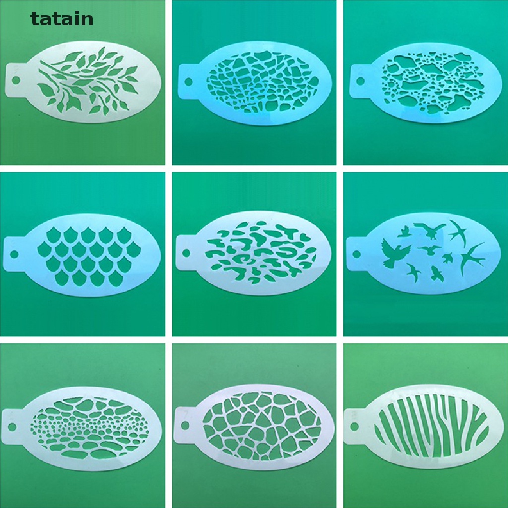 [Hàng mới về] Set 42 khuôn vẽ trang trí mặt/ cơ thể nghệ thuật dự tiệc sinh nhật/ halloween DIY CVX