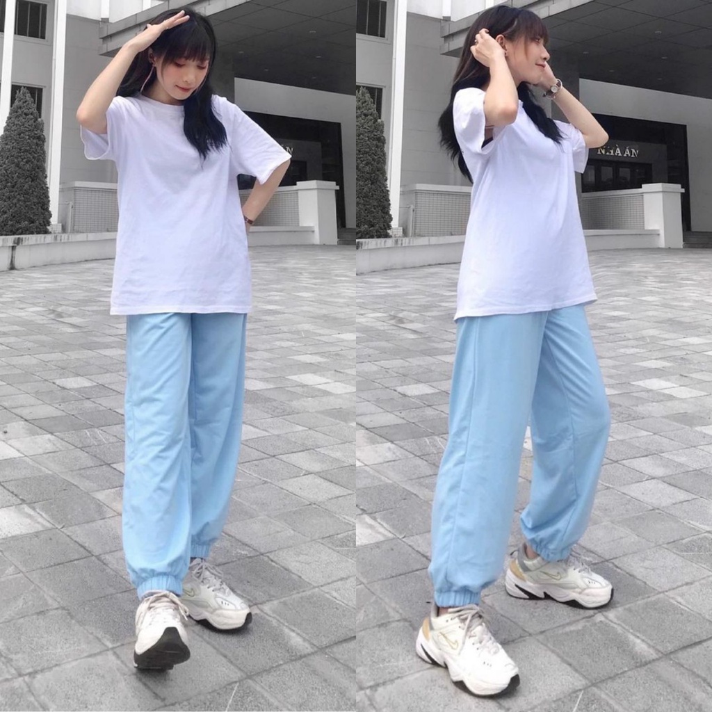 Quần Jogger Simple Bo Gấu Ống Rộng Thể Thao Form Rộng Ulzzang Unisex (8 Màu)