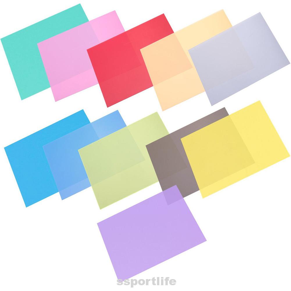 Tấm Lọc Ánh Sáng Gel Hình Vuông 11 Màu 30cm Dành Cho Đèn Flash Chụp Ảnh