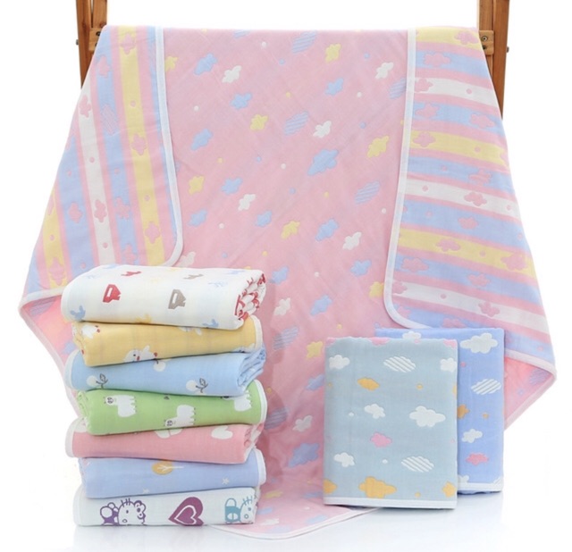 KHĂN XÔ 6 LỚP 100% COTTON - KT80*80cm