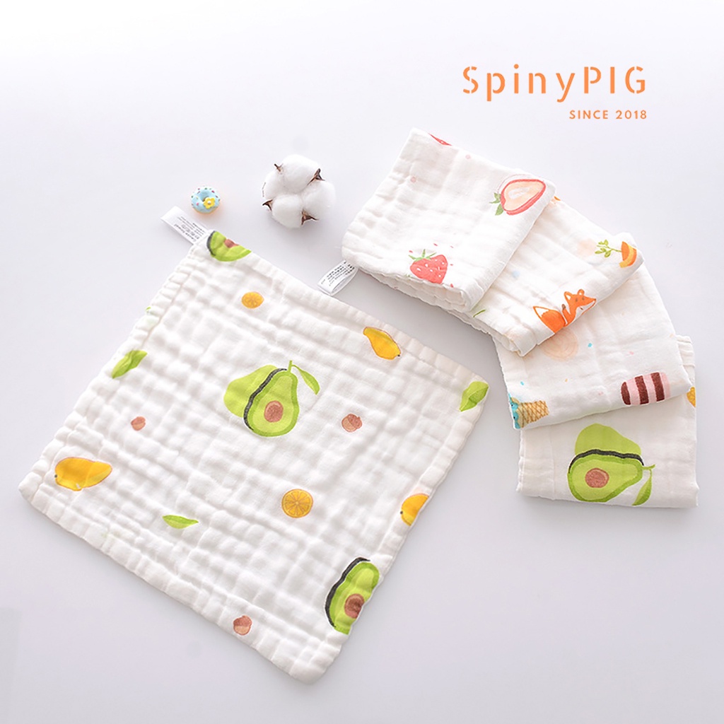 Set 5 khăn mặt xô cho bé 6 lớp mềm nhiều hoạ tiết cho bé trai bé gái